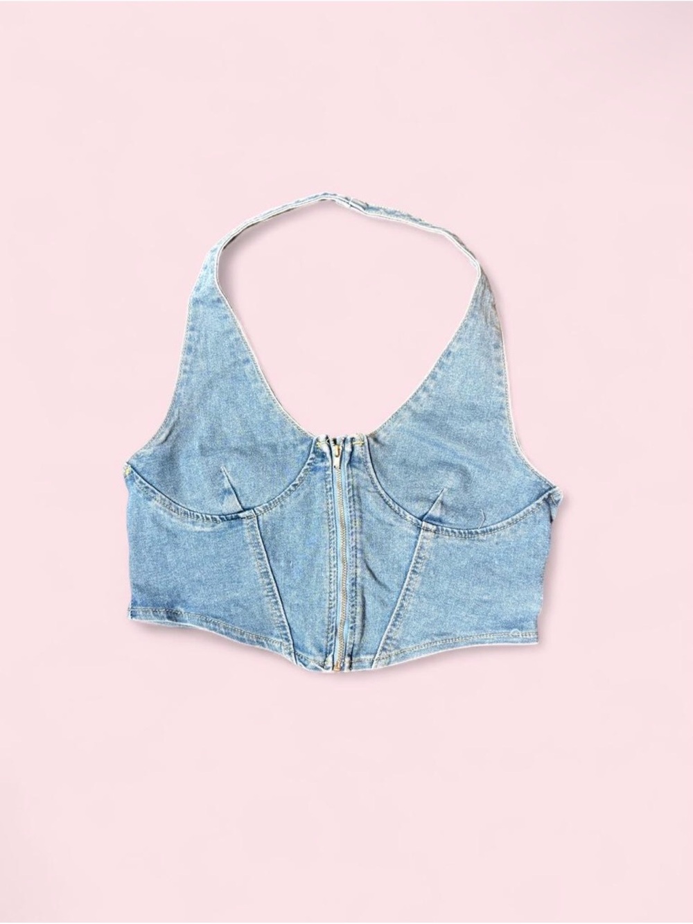 denim halter top